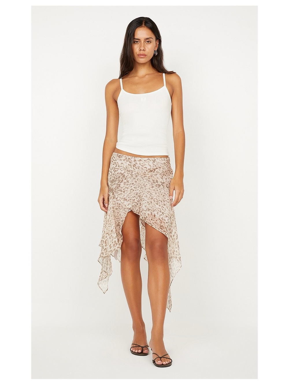 BEC + BRIDGE  Feline Asymmetric Skirt in Faded Leopard